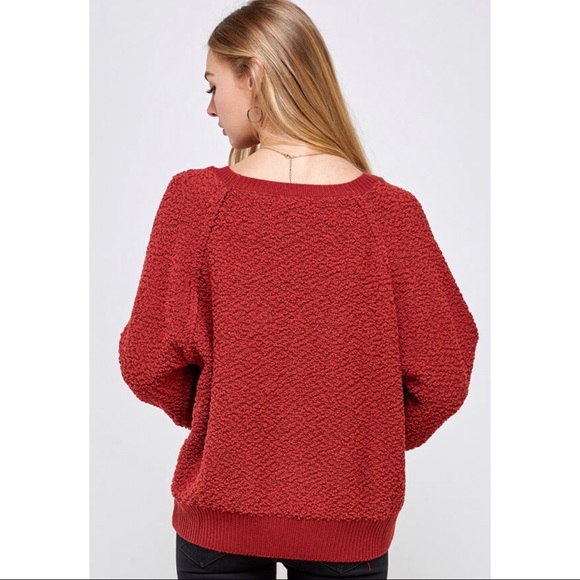 🆕 Brick Bubble Sleeve Sweater - Picture 3 of 4